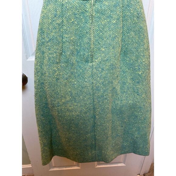 Miss Bergdorf Goodman Dress Set With Jacket Size Small Blue Yellow Spring - Picture 12 of 16